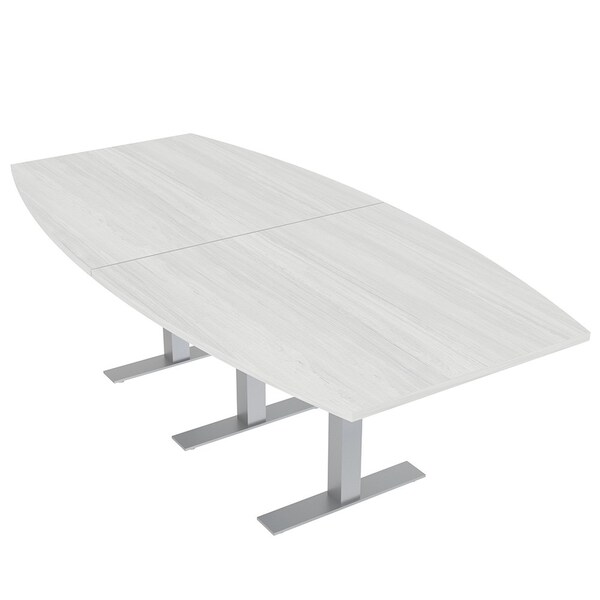 45 in W, 96 in L, 29 in H, Engineered Wood Top, White